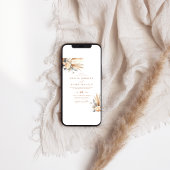 Boho Pampas Grass Wedding Floral Einladung