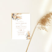 Boho Pampas Grass Wedding Floral Einladung