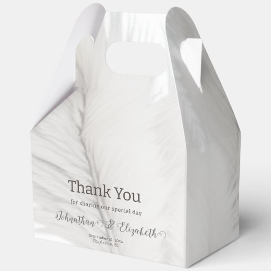 Boho Pampas Grass Wedding Geschenkschachtel (Rückseite)