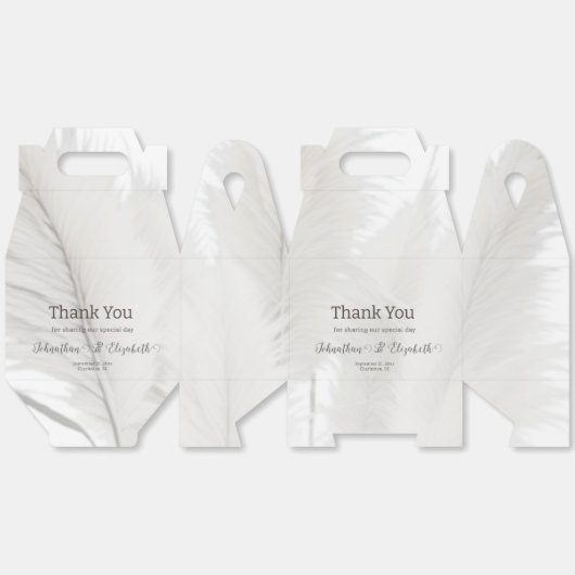 Boho Pampas Grass Wedding Geschenkschachtel (Ungeklappt)