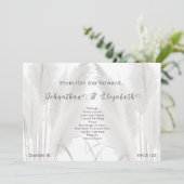 Boho Pampas Grass Wedding Program Programm (Stehend Vorderseite)