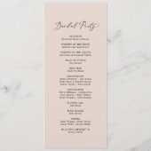 Boho Pampas Grass Wedding Program Programm (Rückseite)