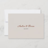 Boho Pampas Grass Wedding RSVP Antwort (Rückseite)