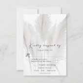 Boho Pampas Grass Wedding RSVP Karte (Vorderseite)