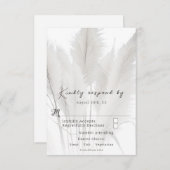 Boho Pampas Grass Wedding RSVP Karte (Vorne/Hinten)