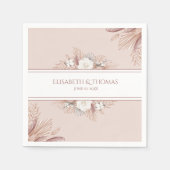 Boho Pampas Grass Wedding Serviette (Vorderseite)