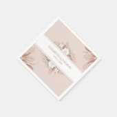 Boho Pampas Grass Wedding Serviette (Ecke)