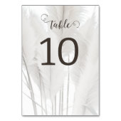 Boho Pampas Grass Wedding Tischnummer (Vorderseite)
