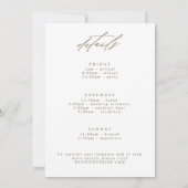 Boho Pampas Grass Wedding Weekend Tour Einladung (Rückseite)