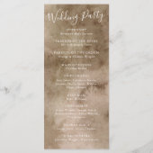 Boho Pampas Grass Wedding Zeremony Program Programm (Rückseite)