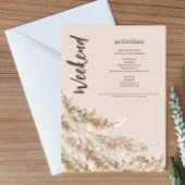 Boho Pampas Grass Weekend Einladung