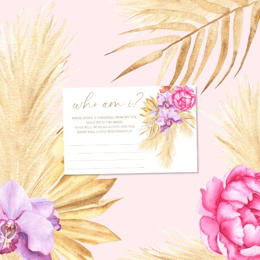 Boho pampas grass - Wer bin ich Brautparty Briefpapier
