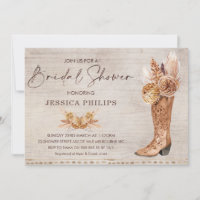 Boho Pampas Grass Western Boot Brautparty