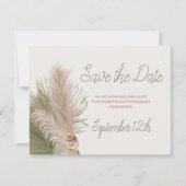 Boho Pampas Grass Western Quinceanera Save The Date (Vorderseite)