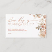 Boho Pampas Grass wie groß ist Mama's Bauch Begleitkarte (Vorderseite)