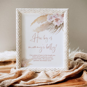 Boho pampas grass wie groß ist Mama's Bauchspiel Poster