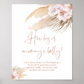 Boho pampas grass wie groß ist Mama's Bauchspiel Poster (Vorne)