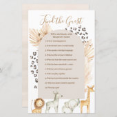 Boho Pampas Grass Wild Animals Finden Sie das Gast (Vorne/Hinten)