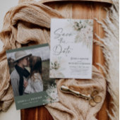 Boho Pampas Grünpflanzen Florale Save-the-Date-Kar Save The Date
