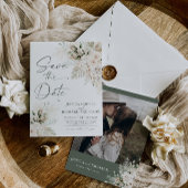Boho Pampas Grünpflanzen Florale Save-the-Date-Kar Save The Date