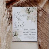 Boho Pampas Grünpflanzen Florale Save-the-Date-Kar Save The Date