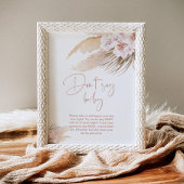 Boho pampas grush Dont sagen baby Poster