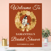 Boho Pampas Herbst Brautparty Willkommen Acrylschild (Hochzeit)