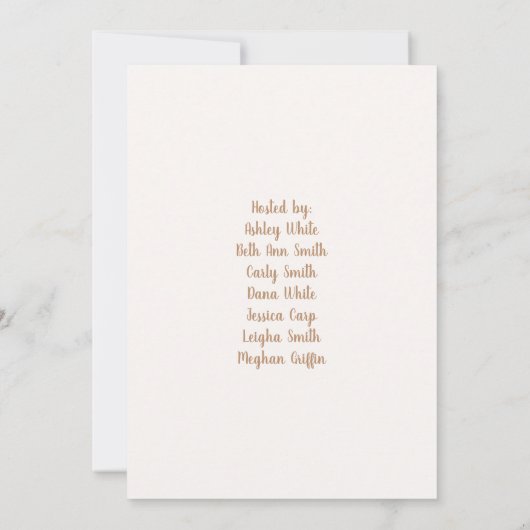 Boho Pampas Kinderdusche Einladung (Rückseite)