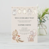 Boho Pampas können wir schon frühzeitig abwarten Einladung (Stehend Vorderseite)