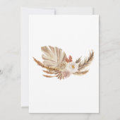 Boho Pampas können wir schon frühzeitig abwarten Einladung (Rückseite)