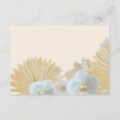 Boho Pampas Orchid Wedding Details Card Begleitkarte (Rückseite)