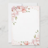 Boho Pampas Petals und Prosecco Brautparty Einladung (Rückseite)