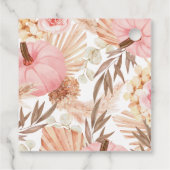 Boho Pampas Pink Pumpkin Bridal Shower Favor etiqu Geschenkanhänger (Rückseite)