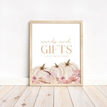 Boho Pampas Pink Pumpkin Cards & Geschenke