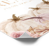 Boho Pampas Pink Pumpkin Favoriten & Leckereien Poster (Ecke)