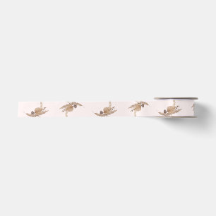 Boho Pampas Pink Ribbon Satinband