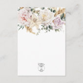 Boho Pampas & Pink Roses Empfang Hochzeit Begleitkarte (Rückseite)
