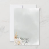 Boho Pampas & Pink Roses Green Wedding Save The Date (Rückseite)