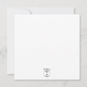 Boho Pampas & Pink Roses Square White Wedding Einladung (Rückseite)