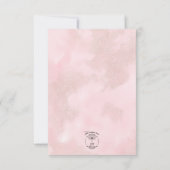 Boho Pampas & Pink Roses Wedding Save The Date (Rückseite)