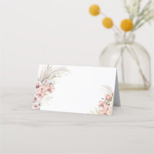 Boho Pampas Platzkarte Blush Pink Bloral