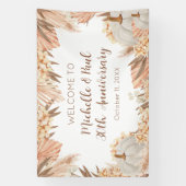Boho Pampas Pumpkin anniversary Welcome banner (Vertikal)