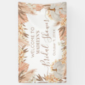 Boho Pampas Pumpkin bridal shower Welcome banner (Vertikal)