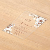 Boho Pampas Quinceanera Acryl Acryleinladungen (Ablage )