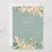 Boho Pampas Sage Brautparty Einladung (Vorderseite)