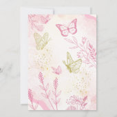 Boho Pampas Schmetterling Grass Baby Showgirl Einladung (Rückseite)