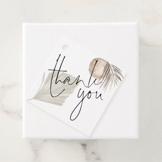 Boho Pampas Skriptnamen Datum Hochzeit Danke Geschenkanhänger (Beispiel)