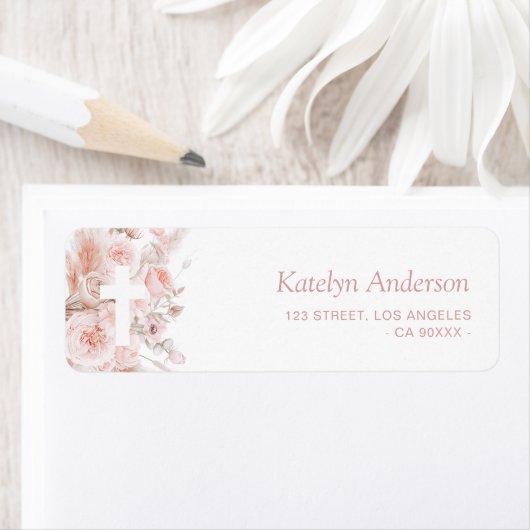 Boho Pampas staubige Rose Blumentaufrede (Insitu)