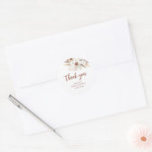 Boho Pampas Terracotta Brautparty Runder Aufkleber (Umschlag)