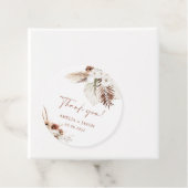 Boho Pampas Terracotta Gastgeschenk Hochzeit Tag Geschenkanhänger (Beispiel)